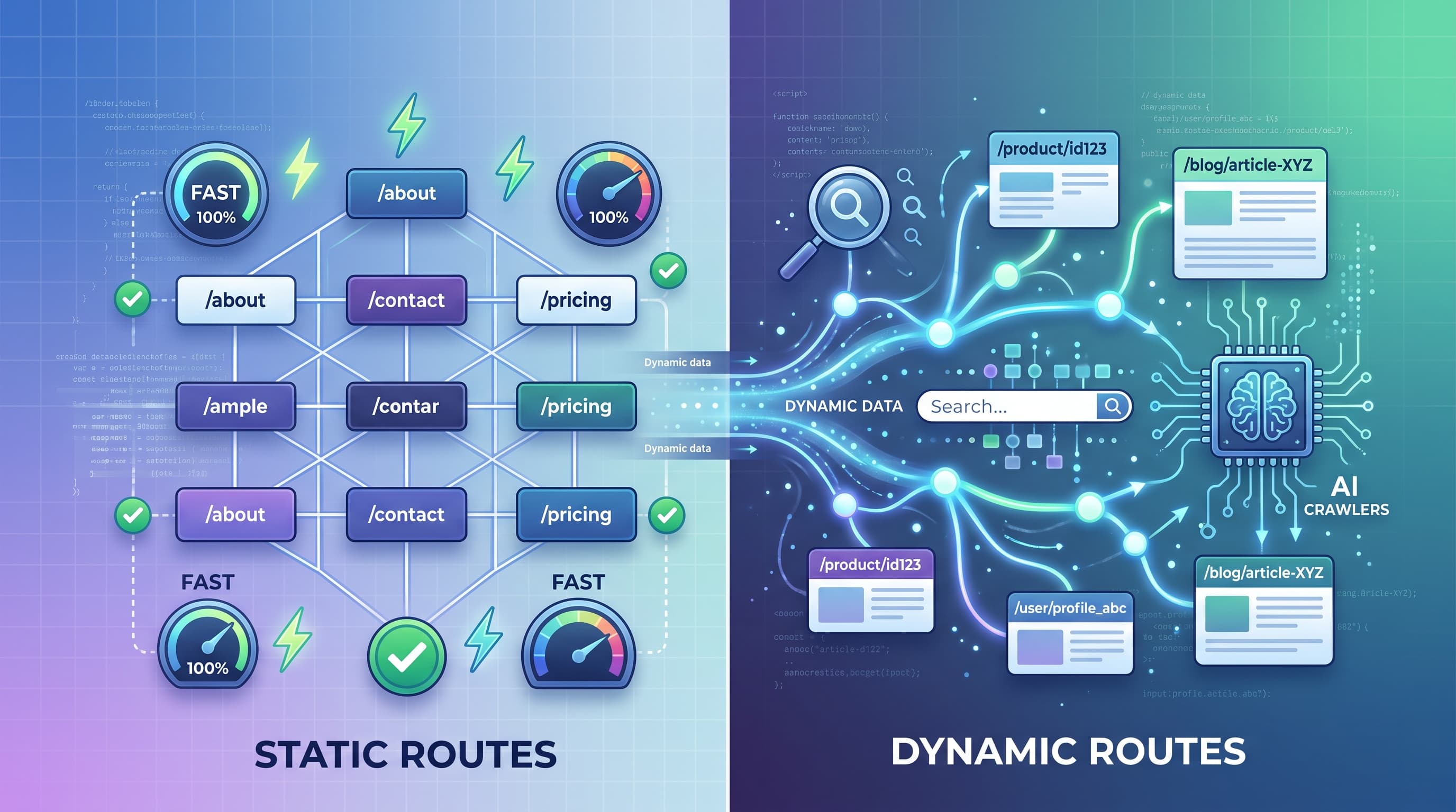 Rutas Estáticas vs. Rutas Dinámicas (Template) en Web B2B: Impacto en Performance y SEO